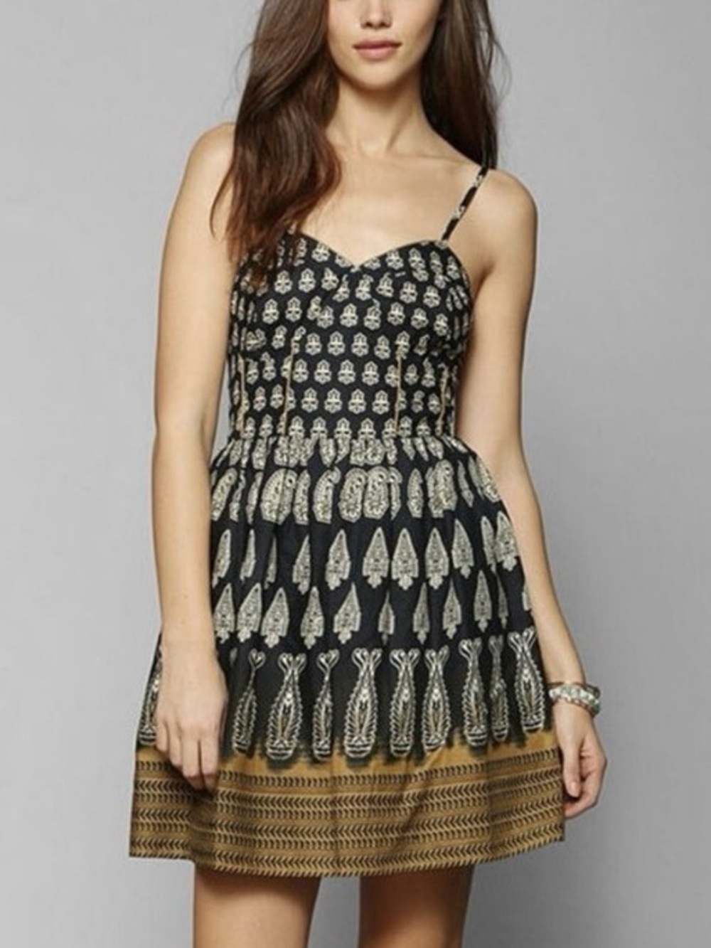 Urban Outfitters Band of Gypsies Paisley Fit & Flare Mini Dress